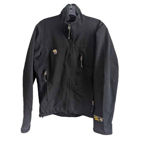 Mountain Hardwear Other - Mountain Hardwear Soft Shell Jacket Mens Small Black Full Zip Mock Neck Snow Ski